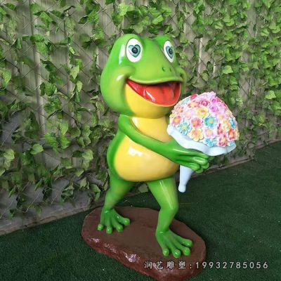 庭院玻璃钢青蛙雕塑