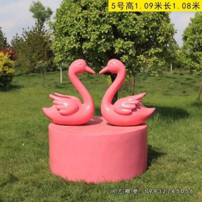 企业玻璃钢天鹅雕塑