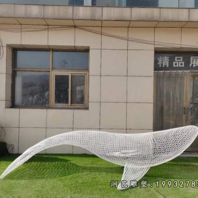 游乐场不锈钢鲸鱼雕塑
