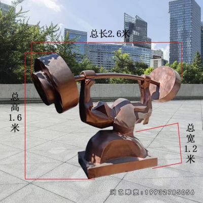 庭院抽象人物铜雕