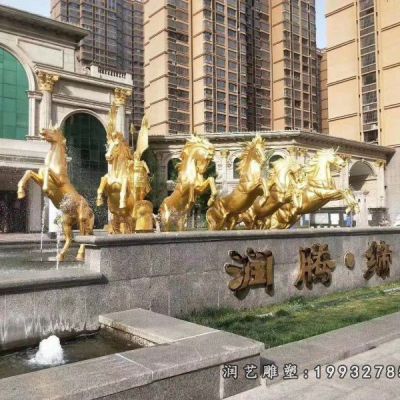 公园阿波罗战车景观雕塑