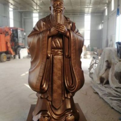 酒店人物孔子铜雕