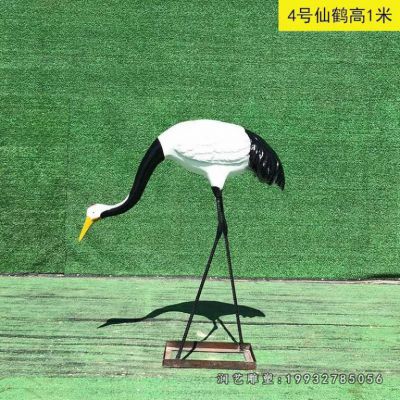 商场玻璃钢仙鹤雕塑