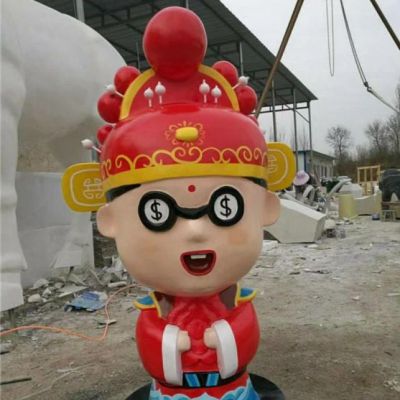 园林玻璃钢唱戏雕塑