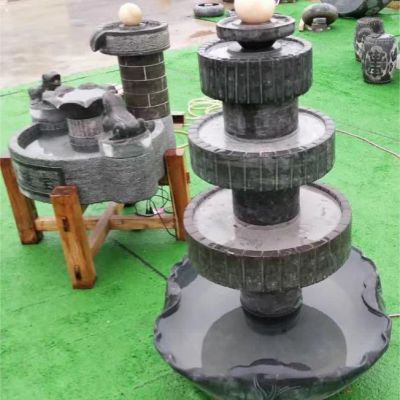 商场景观流水盆石雕