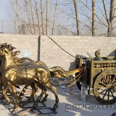游乐场景观马车铜雕