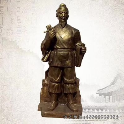 城市人物鲁班铜雕