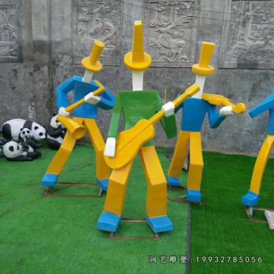 商场玻璃钢音乐人雕塑