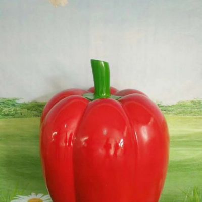 广场玻璃钢彩椒雕塑