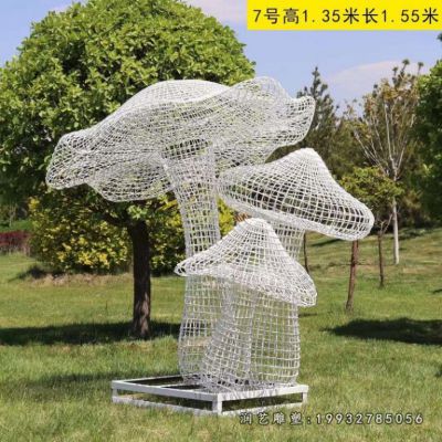 商场不锈钢蘑菇雕塑