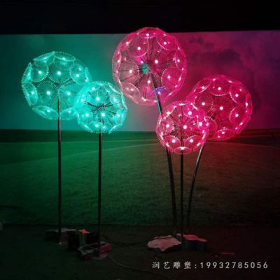 酒店不锈钢蒲公英雕塑